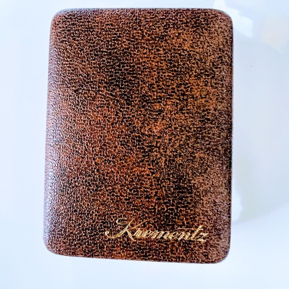 VTG Signed Krementz 14K GOLD Overlay Pink Clear Topaz  Bracelet c1940s NIB - Picture 3 of 10